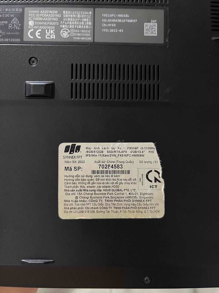 ASUS TUF Dash F15 i5-11300H 16GB/512GB. Mua bán Laptop tại Quận 8 Tp Hồ Chí Minh được đăng bởi Minh nhut hình 1