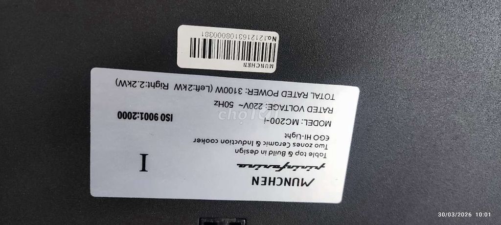 Bếp điện từ đôi München MC200-I. Mua bán Bếp, lò, đồ điện nhà bếp tại Huyện Đan Phượng Hà Nội được đăng bởi Truong Pham hình 1