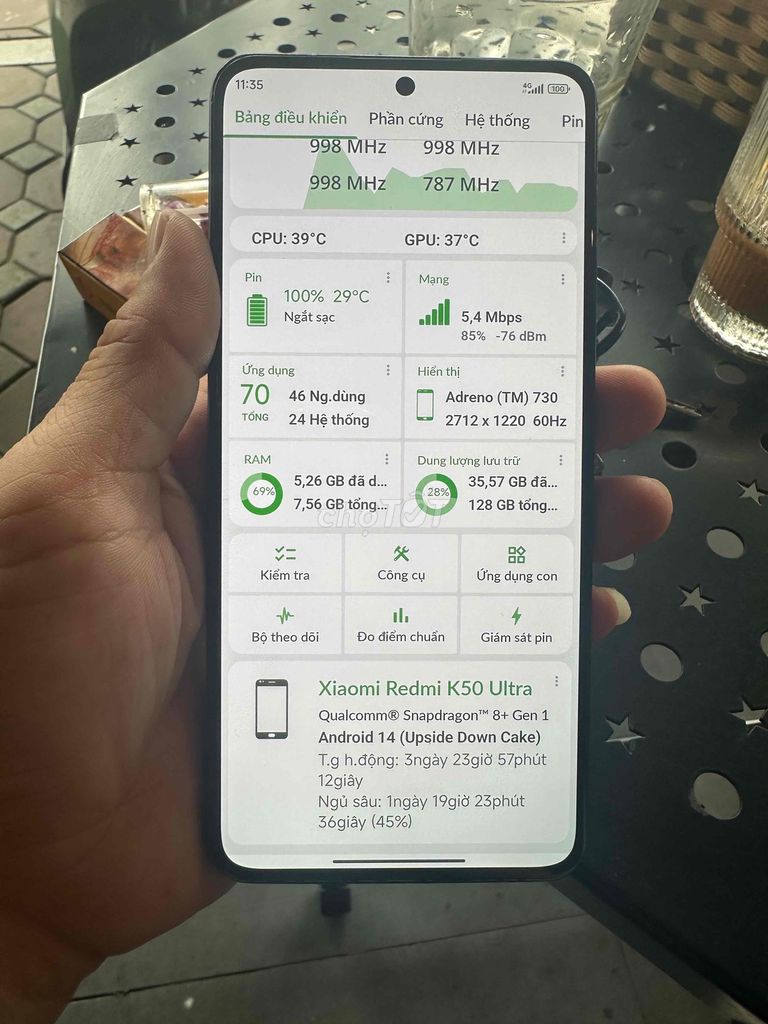 Xiaomi Redmi K50 Ultra 128GB Đen. Mua bán Điện thoại tại Quận Thanh Xuân Hà Nội được đăng bởi Tuấn hình 1