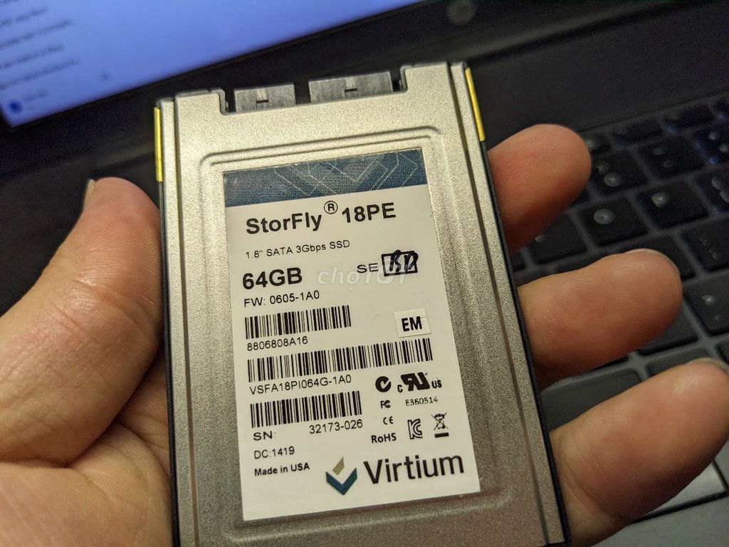 Ổ cứng SSD Virtium 64GB SATA 1.8 inch Mỹ. Mua bán Linh kiện (RAM, Card...) tại Huyện Hoài Đức Hà Nội được đăng bởi Sky hình 1