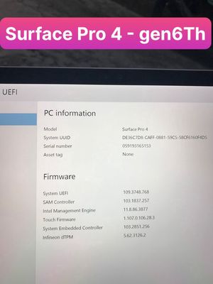 Surface Pro 4 CPU thế hệ 6,Ram4G/SSD128GB xả rẻ