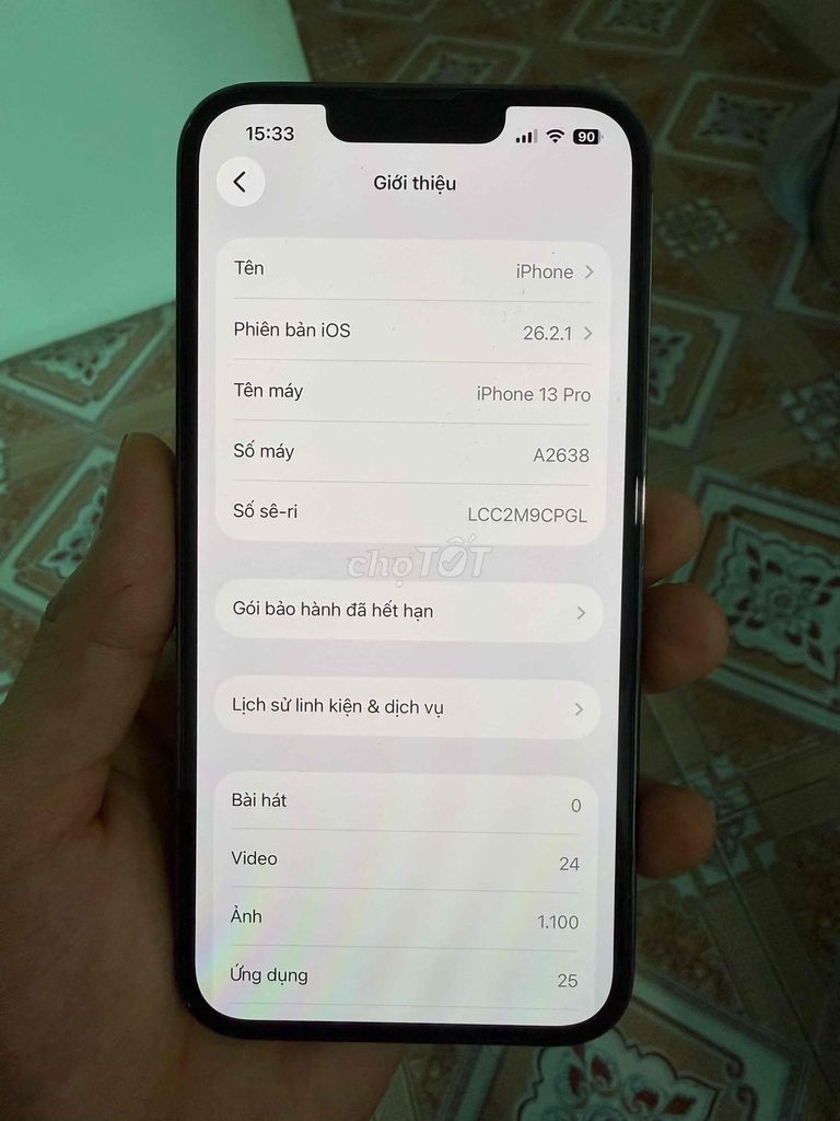 iPhone 13 Pro Xám QT 128gb zin. Mua bán Điện thoại tại Huyện Đan Phượng Hà Nội được đăng bởi Đăng Quang hình 1