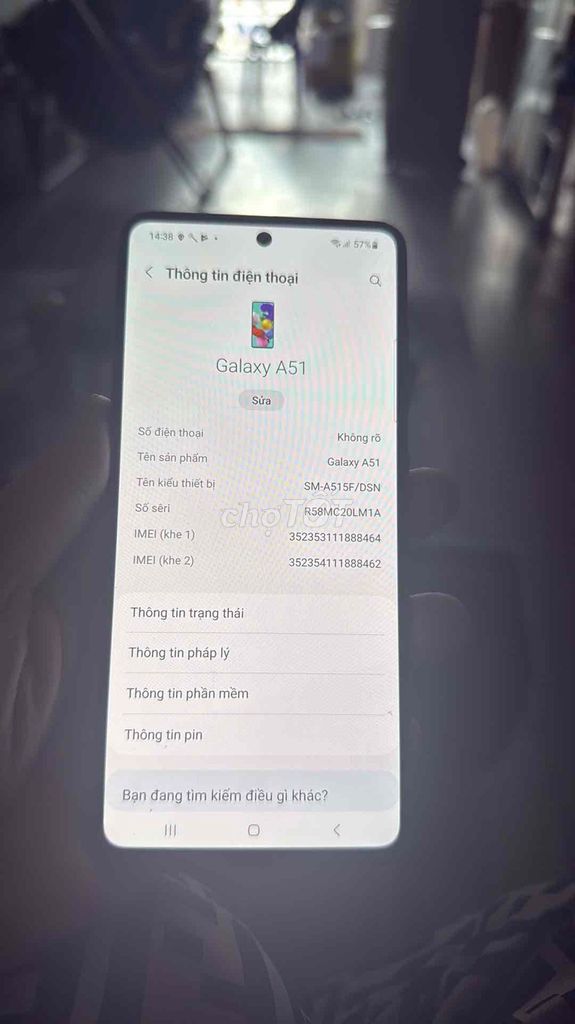 Samsung A51 6GB/128GB Trắng. Mua bán Điện thoại tại Quận 12 Tp Hồ Chí Minh được đăng bởi Dinh Mai Nuong hình 1