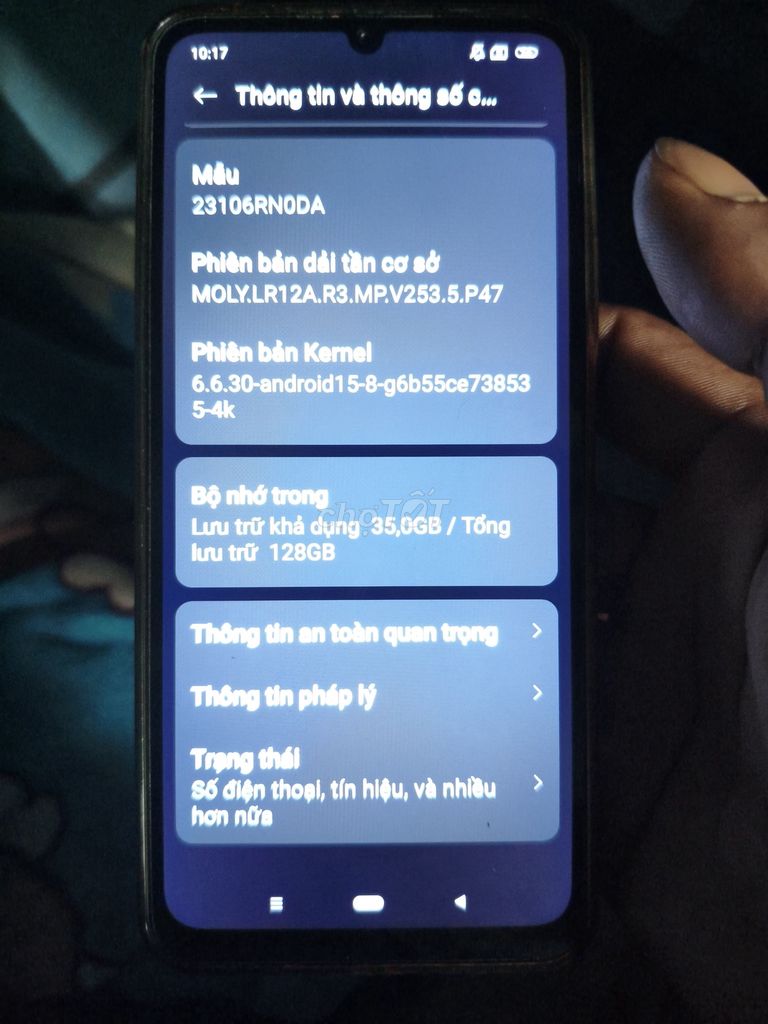 Xiaomi Redmi 128GB Xanh. Mua bán Điện thoại tại Huyện Thanh Ba Phú Thọ được đăng bởi Vũ Văn Trường hình 1