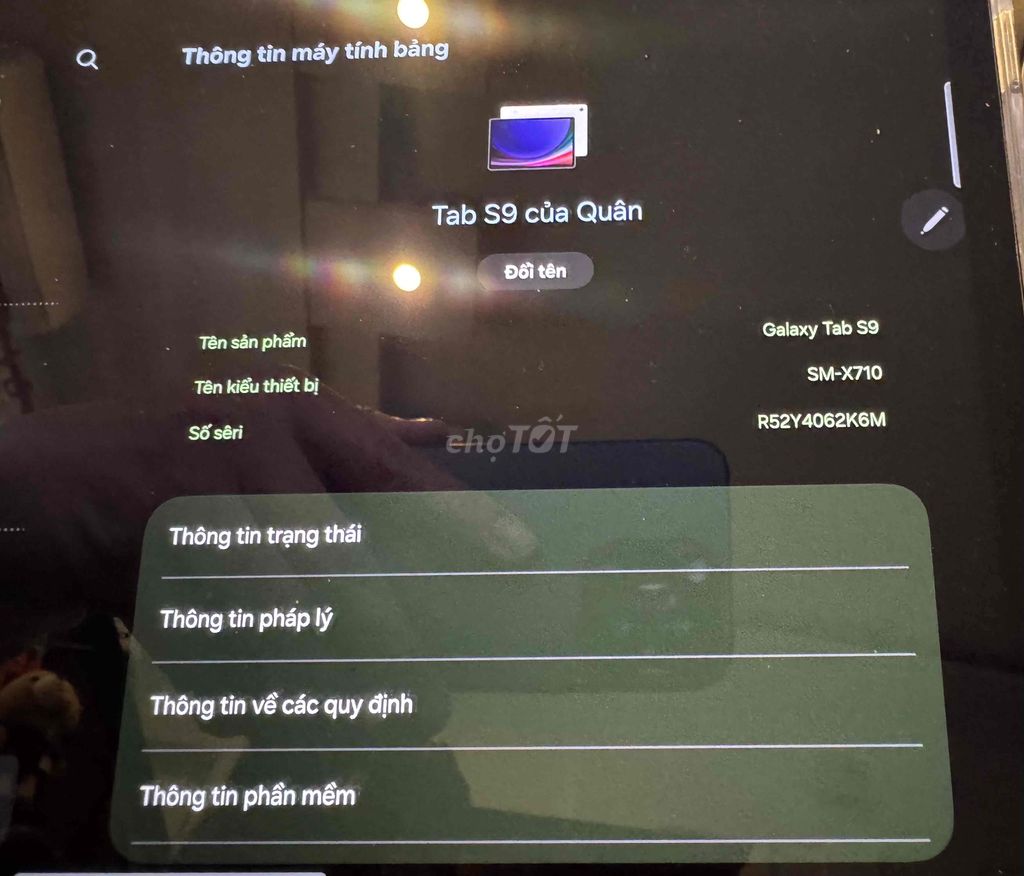 Samsung Galaxy Tab S9 12GB/256GB Như mới. Mua bán Máy tính bảng tại Quận Đống Đa Hà Nội được đăng bởi Vũ Quân hình 1
