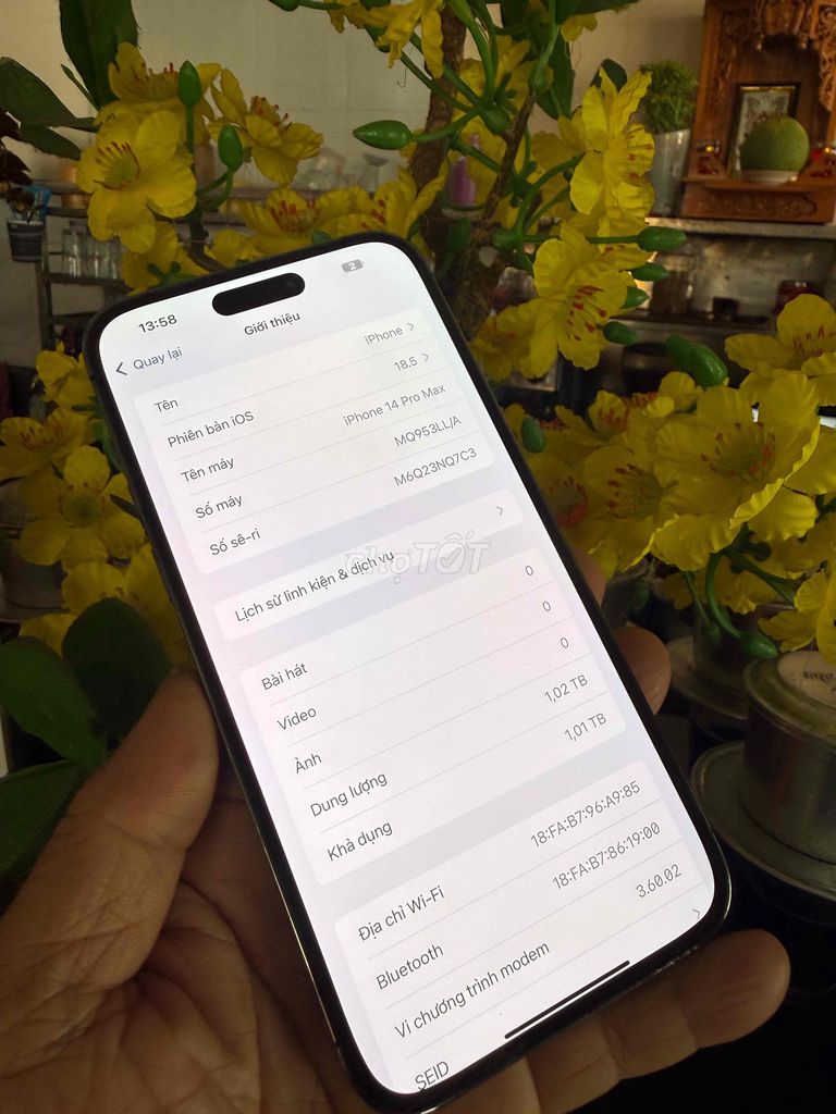 Apple iPhone 14 Pro Max 1024GB Tím. Mua bán Điện thoại tại Thành phố Biên Hòa Đồng Nai được đăng bởi thanh hình 1