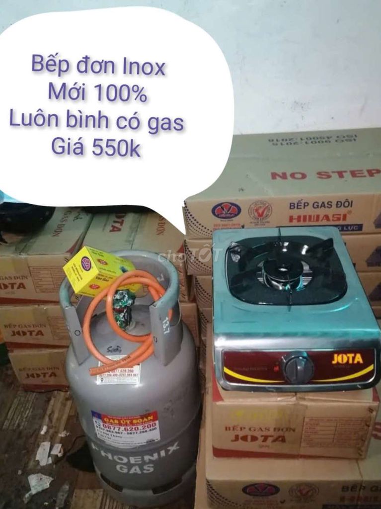 Bếp đơn và bình, giá 550k