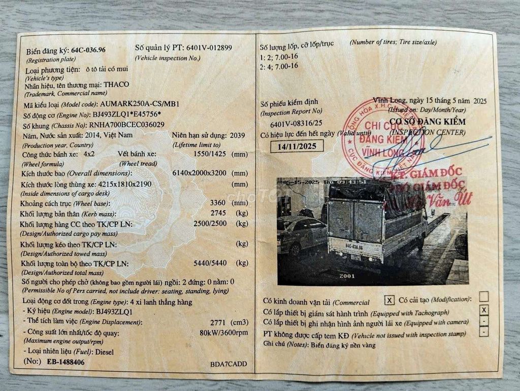 Aumak 2t5 2014 máy Isuzu. Mua bán Xe tải, xe ben tại Huyện Bình Chánh Tp Hồ Chí Minh được đăng bởi huynhductrong hình 6