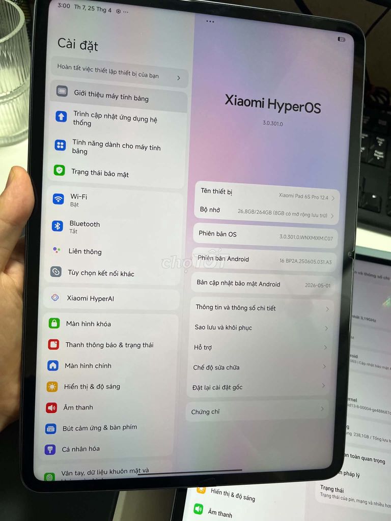 Xiaomi Pad 6S Pro 12GB/256GB Đen. Mua bán Máy tính bảng tại Quận Bình Thạnh Tp Hồ Chí Minh được đăng bởi Đan hình 1