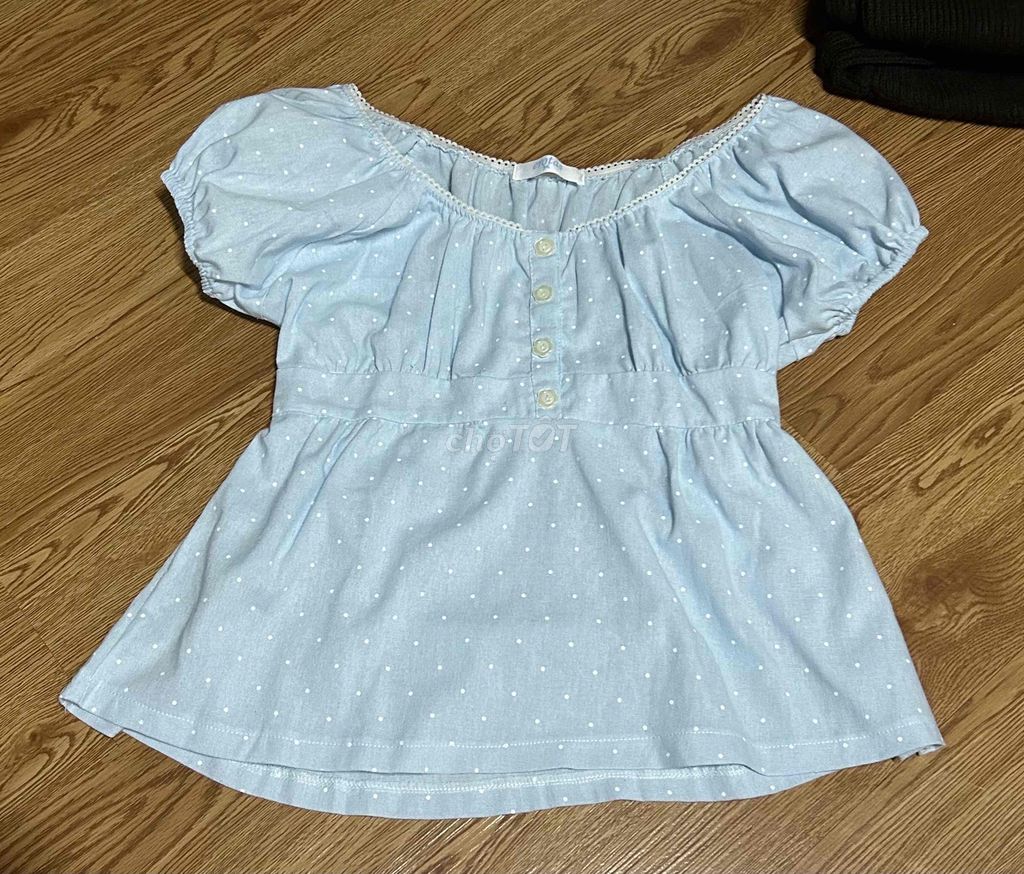 Áo babydoll nữ chấm bi Xanh size M. Mua bán Quần áo tại Quận 10 Tp Hồ Chí Minh được đăng bởi Như hình 1