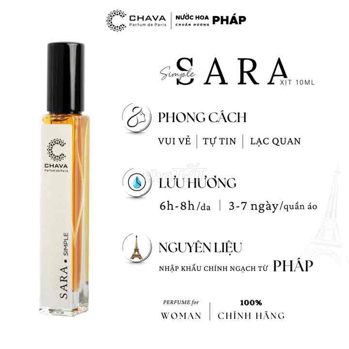 NƯỚC HOA NỮ MINI SIMPLE SARA 10ML CHAVA