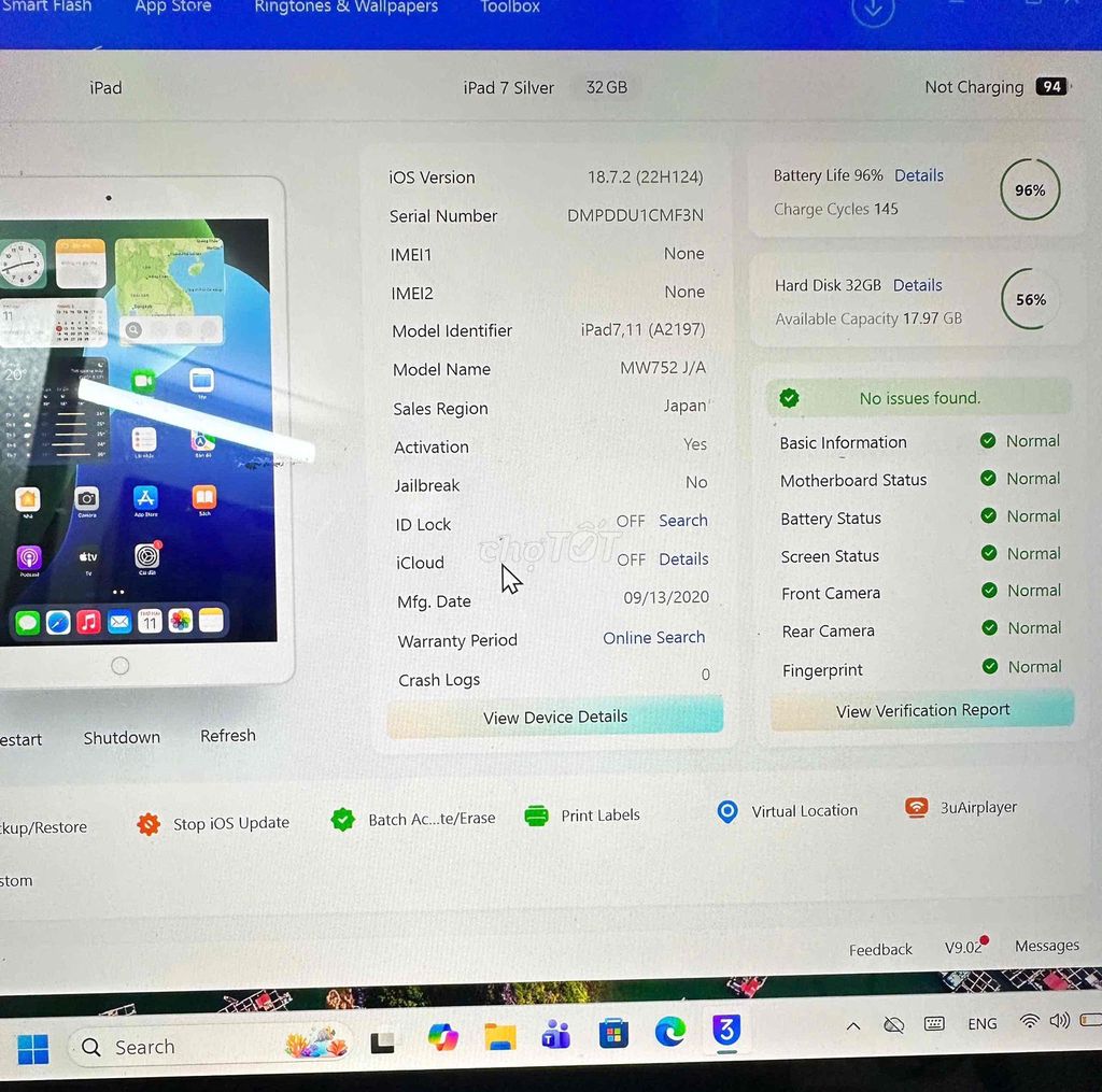 Apple iPad  GEN 7 64GB 5G + WIFI MÁY đep FULL CN. Mua bán Máy tính bảng tại Thành phố Buôn Ma Thuột Đắk Lắk được đăng bởi Hoàng Thế Vĩnh  hình 1