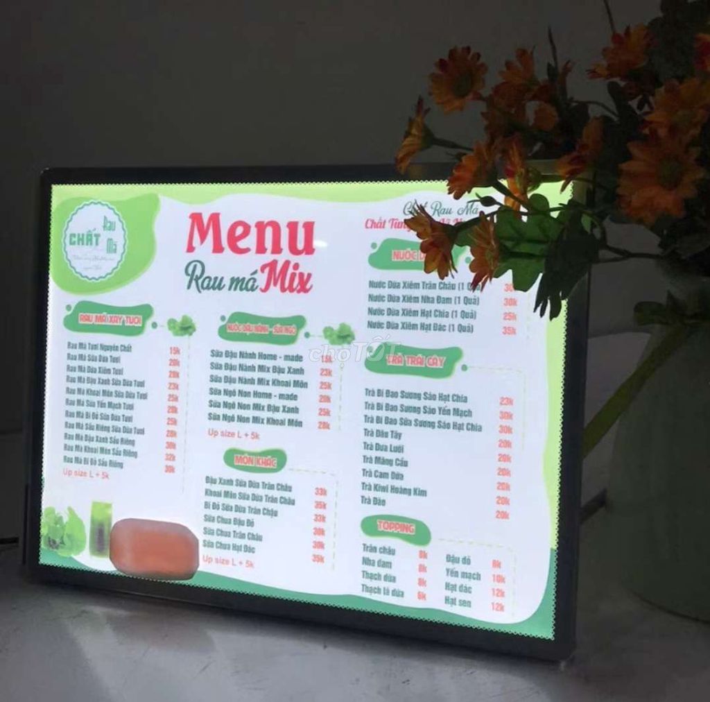 Bảng đèn LED menu 30 x 42 cm mới 99%. Mua bán Đồ dùng văn phòng tại Quận 10 Tp Hồ Chí Minh được đăng bởi Mojib Rahman hình 1