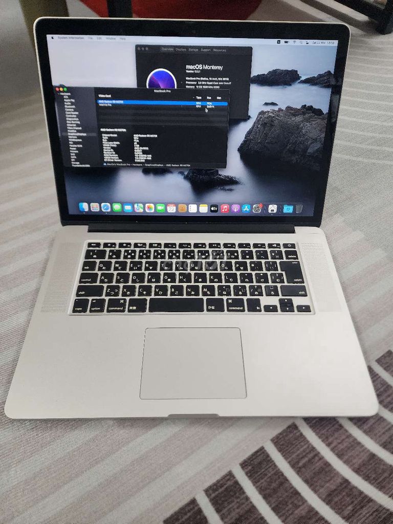 Macbook Pro 2015 15inch i7/16/256/2g vga full