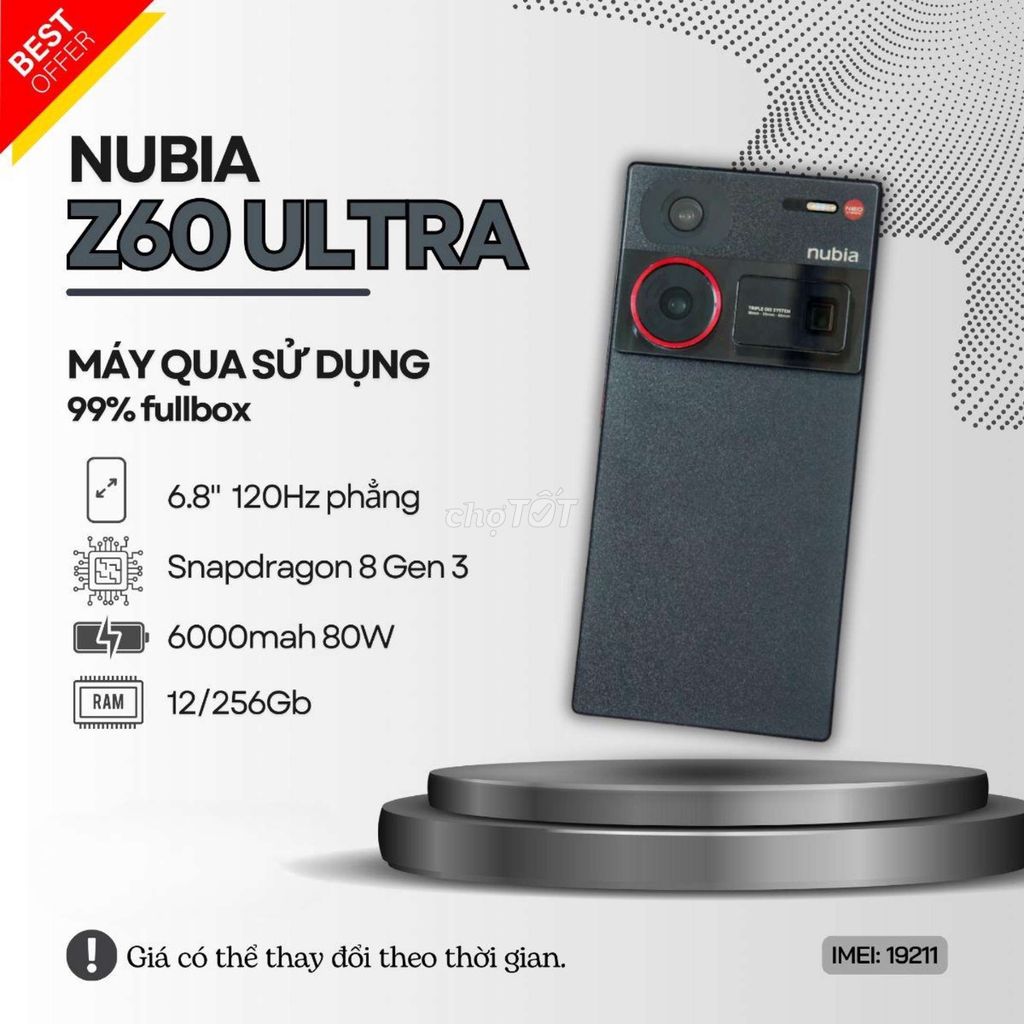 ⭐NUBIA Z60 ULTRA FULLBOX ĐEN ROM QT