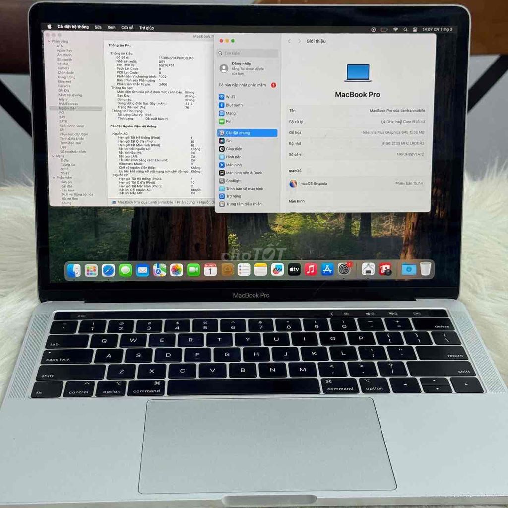 MacBook Pro 2019 i5 13 inch 8GB/256GB Bạc. Mua bán Laptop tại Quận 5 Tp Hồ Chí Minh được đăng bởi Phan Thế Phong  hình 1