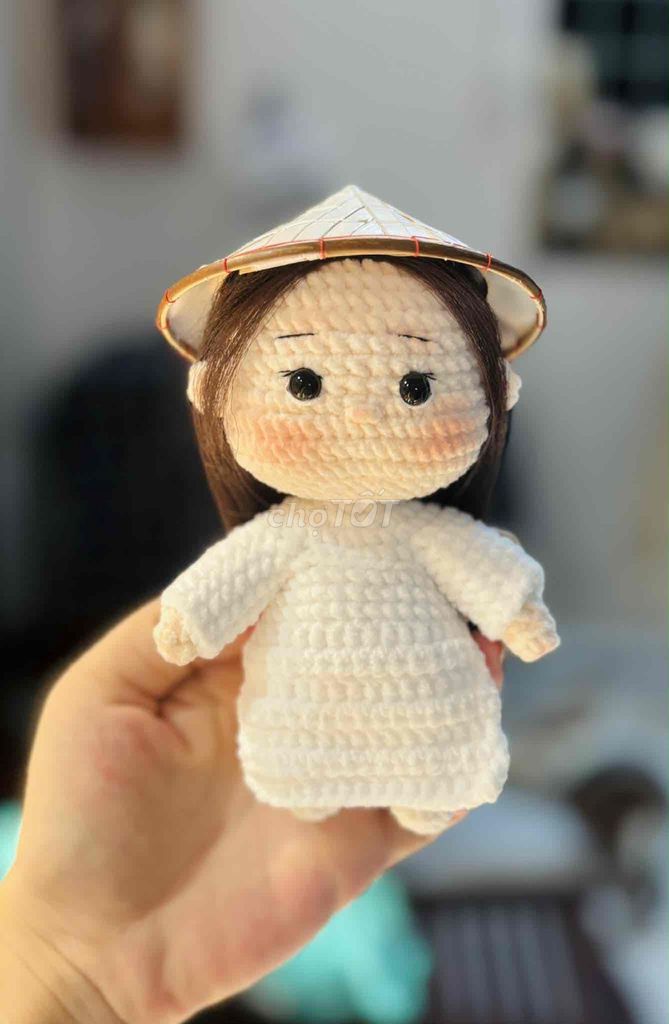 Búp bê len nữ áo dài Việt Nam. Mua bán Sở thích khác tại Quận Cái Răng Cần Thơ được đăng bởi Nguyễn tiết bảo Châu hình 1