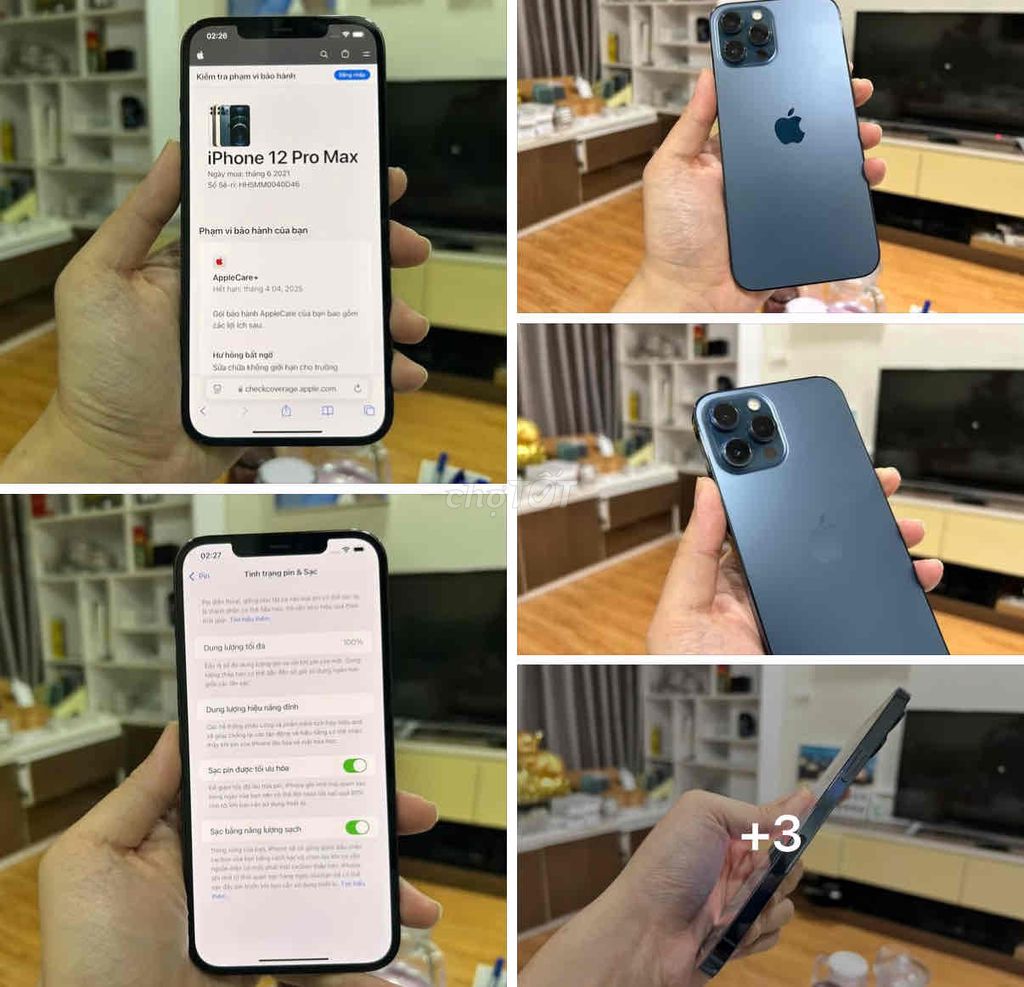 iPhone 12 Pro Max 256GB Xanh FULLBOX NEW BH 2025. Mua bán Điện thoại tại Quận Thanh Xuân Hà Nội được đăng bởi Nguyễn Huy Dũng hình 1
