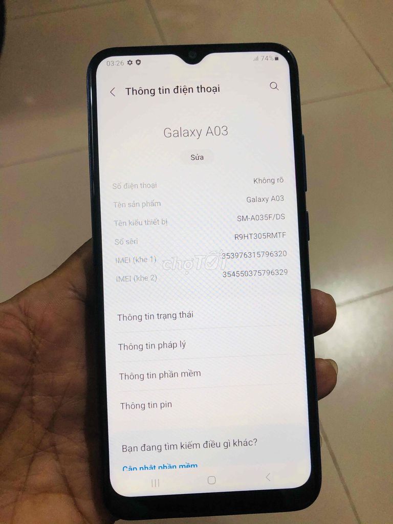 samsung a03 4-64gb bao nguyên zin