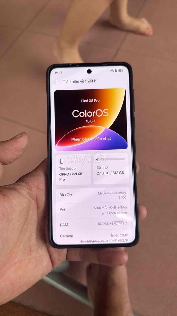 OPPO Find X8 Pro 512GB Xám. Mua bán Điện thoại tại Thành phố Thuận An Bình Dương được đăng bởi K E N hình 1
