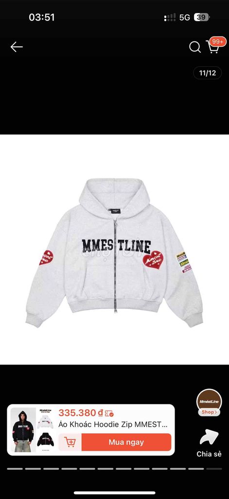 Áo khoác Hoodie Mmestline Xám Unisex. Mua bán Quần áo tại Huyện An Minh Kiên Giang được đăng bởi Huỳnh Ý hình 1