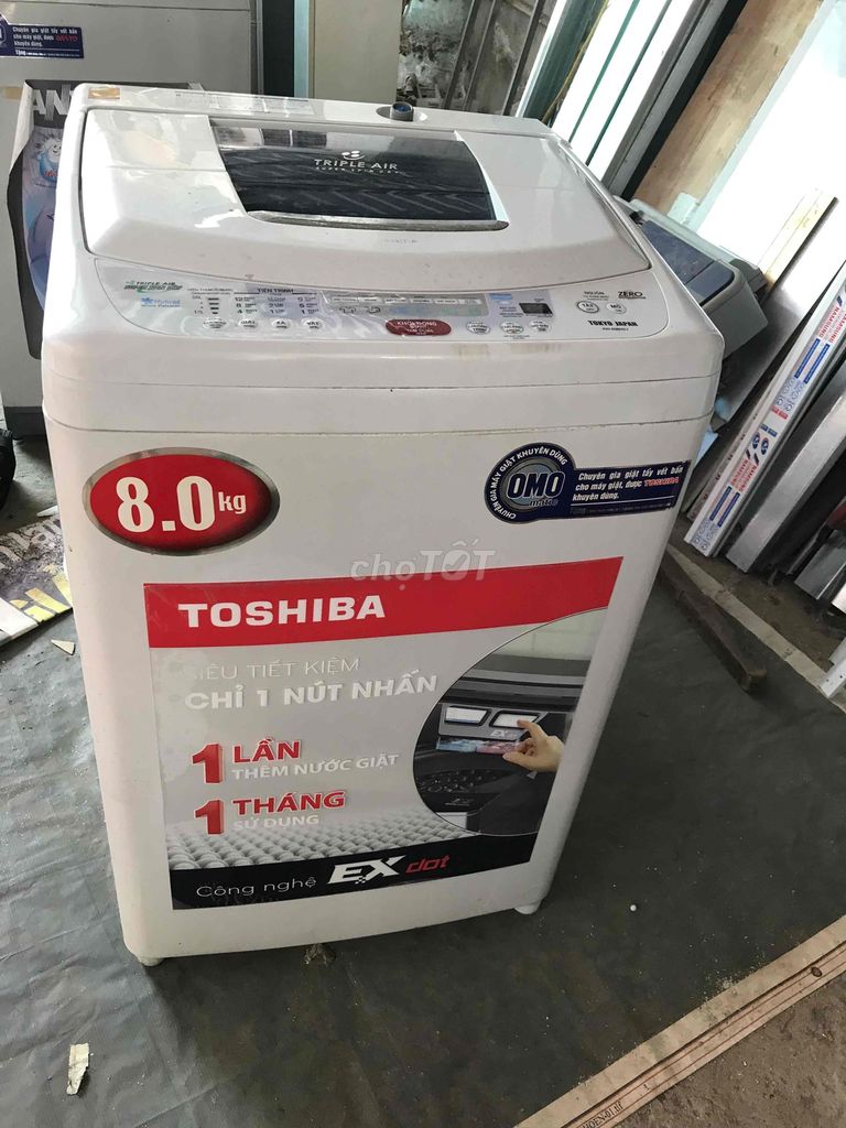 Máy giặt Toshiba 8kg Trắng Đã sử dụng. Mua bán Máy giặt tại Thành phố Long Xuyên An Giang được đăng bởi Máy lạnh Inverter hình 1