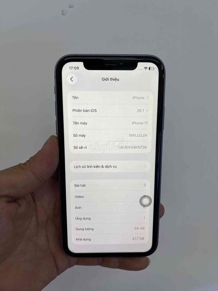 Apple iPhone 11 64GB Tím Đã dùng. Mua bán Điện thoại tại Huyện Hóc Môn Tp Hồ Chí Minh được đăng bởi thắng mobile hình 1