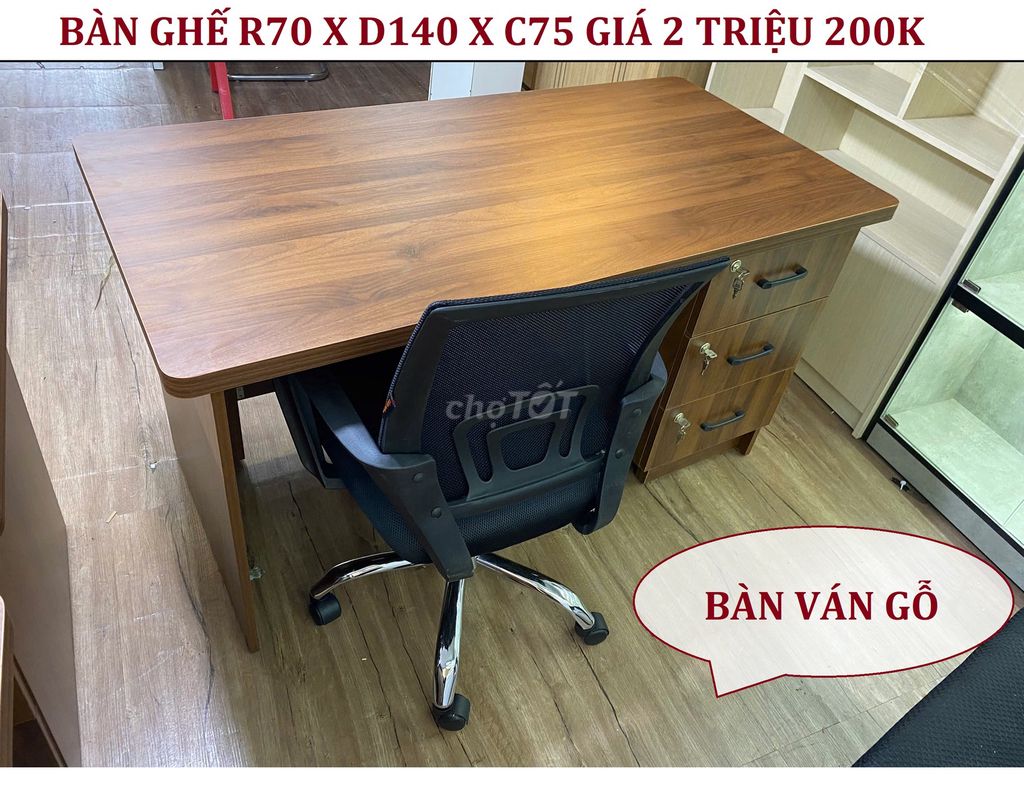 XẢ BÀN GHẾ LÀM VIỆC 1 NGƯỜI KT 70X140X75CM . Mua bán Bàn ghế tại Quận Tân Bình Tp Hồ Chí Minh được đăng bởi  BÀN GHẾ VĂN PHÒNG VÀ TỦ TRƯNG BÀY SHOP hình 1
