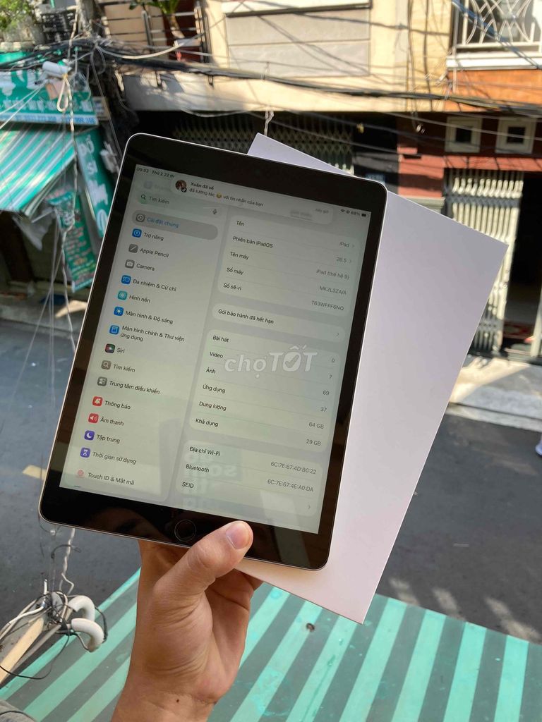 Apple iPad Gen 9 64GB Bạc. Mua bán Máy tính bảng tại Quận Tân Bình Tp Hồ Chí Minh được đăng bởi Nguyen hình 1