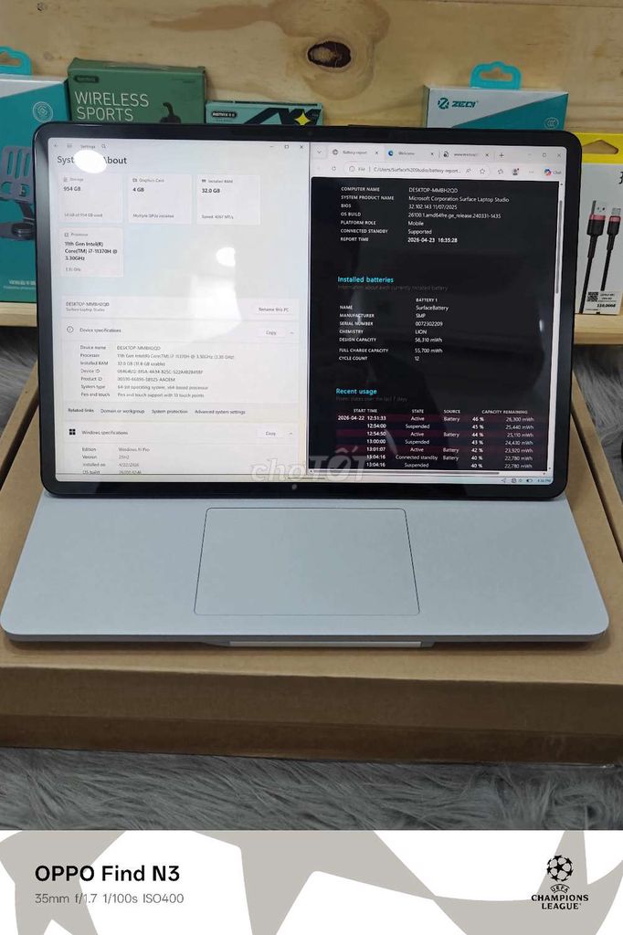 Surface Laptop Studio i7 11370H 32/1Tb A2000 4GB. Mua bán Laptop tại Quận 8 Tp Hồ Chí Minh được đăng bởi Đam Mê Công Nghệ hình 1