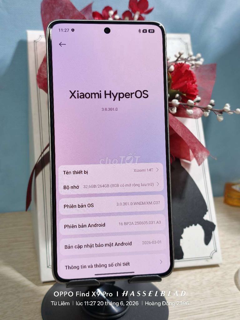 Xiaomi Mi 14T 5G 12GB/256GB Xám. Mua bán Điện thoại tại Quận Nam Từ Liêm Hà Nội được đăng bởi Hoàng Đông hình 1