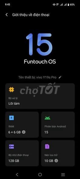 Vivo Y19s Pro 6GB/128GB 99% đẹp. Mua bán Điện thoại tại Quận 1 Tp Hồ Chí Minh được đăng bởi Hội Đồ Điện Tử hình 1