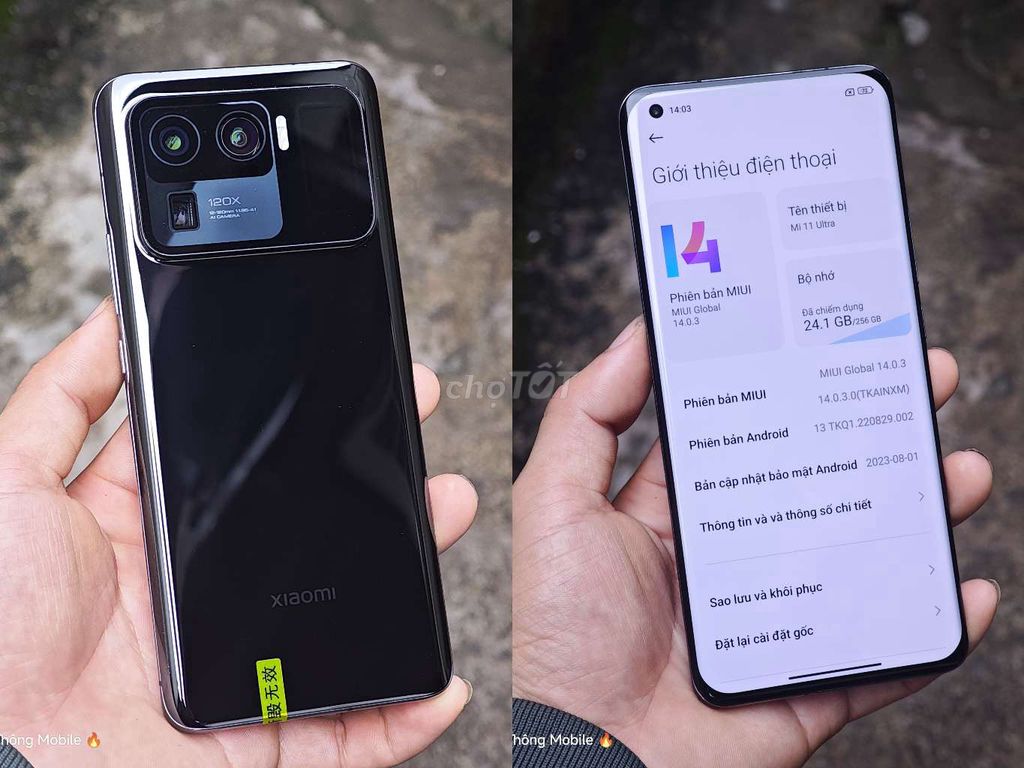 📱Xiaomi 11 Ultra 12/256 rom Quốc Tế,  đẹp 98%. Mua bán Điện thoại tại Quận Bắc Từ Liêm Hà Nội được đăng bởi Thống Mobile hình 1