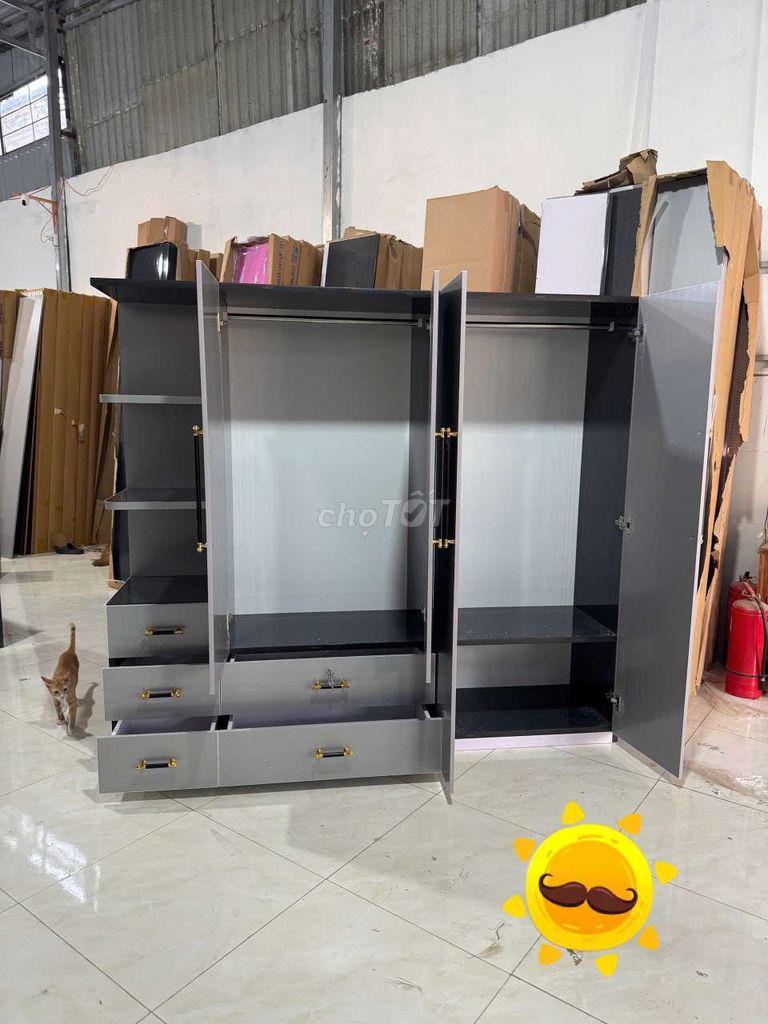 Tủ quần áo nhựa Đài Loan 4 cánh kèm kệ @@#. Mua bán Tủ, kệ gia đình tại Quận Gò Vấp Tp Hồ Chí Minh được đăng bởi Nội Thất Phúc Trường An hình 1