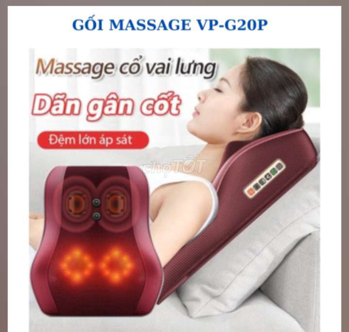 Gối Massage Cổ Vai Gáy VP-G20P Hồng Ngoại