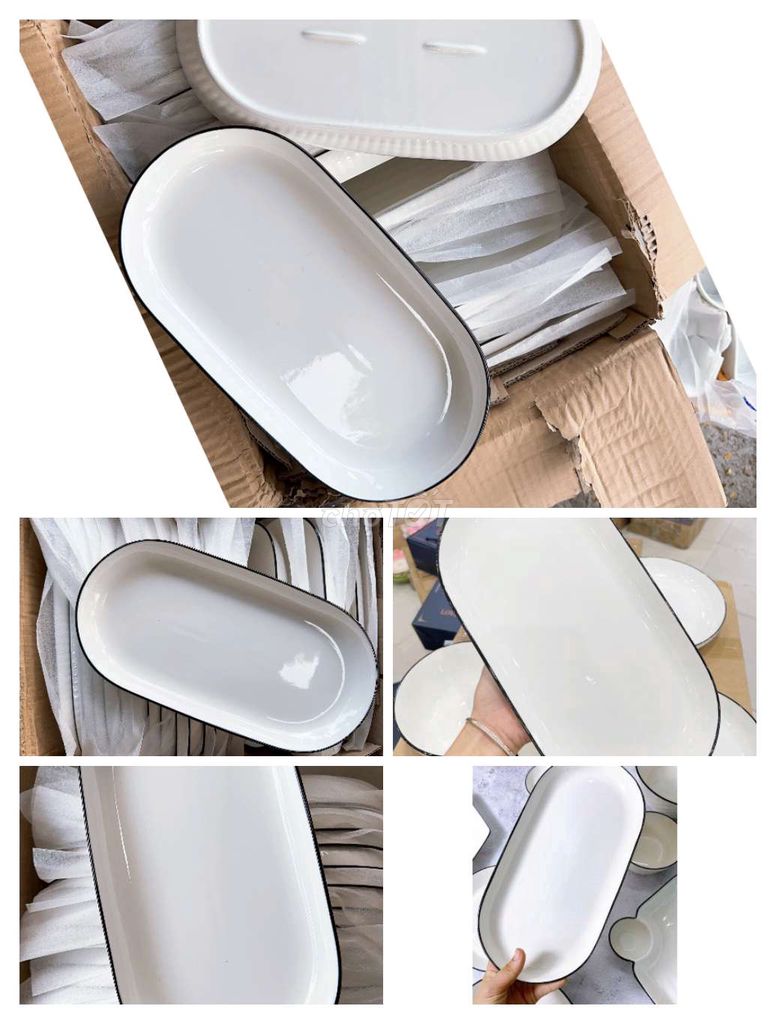 Đĩa oval viền 30cm 285k5cái