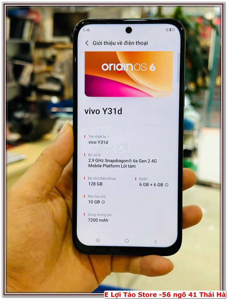VIVO Y31D 6/128GB CHÍNH HÃNG MUA TGDĐ BH 15/1/2027. Mua bán Điện thoại tại Quận Đống Đa Hà Nội được đăng bởi Nguyễn Tiến Lợi hình 1