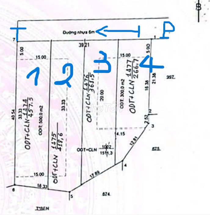 TP mới BD, 1.511m2 : 4so, 800m2 thổ cư, KĐT Becamex - KDC Hòa Lợi