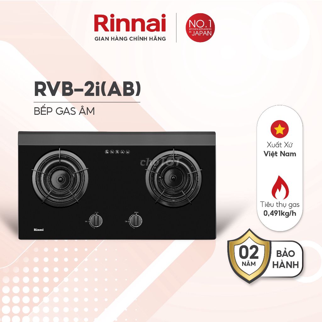 🔥🔥 Bếp gas âm Rinnai RVB-2I(AB) Chính Hãng FB 100%