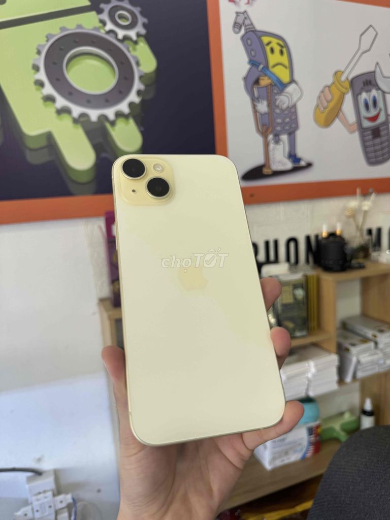 15Plus 128Gb Yellow Quốc Tế Pin 100 sạc0L báo LKCH