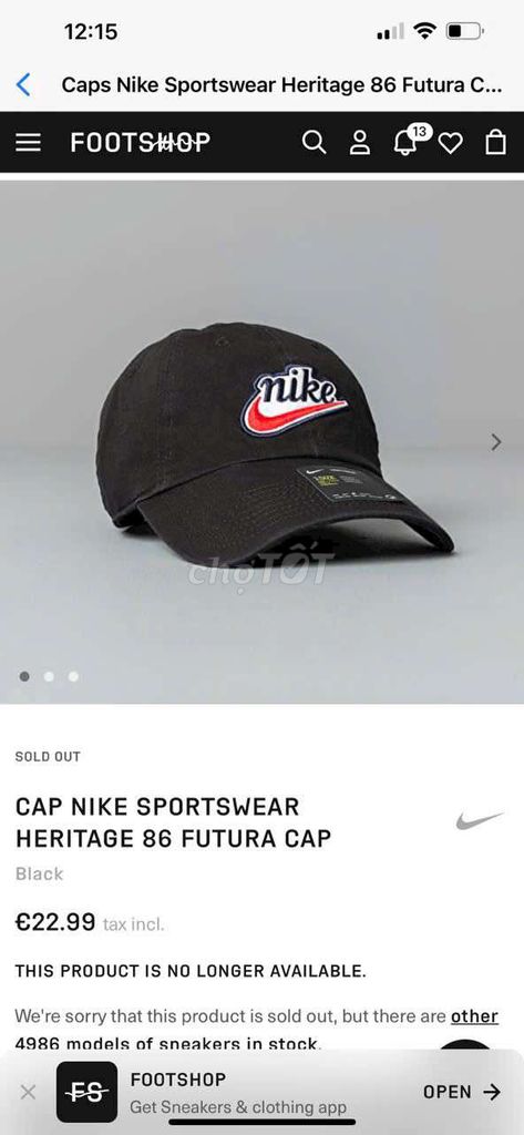 Nón nike authentic sẵn giao Sài Gòn