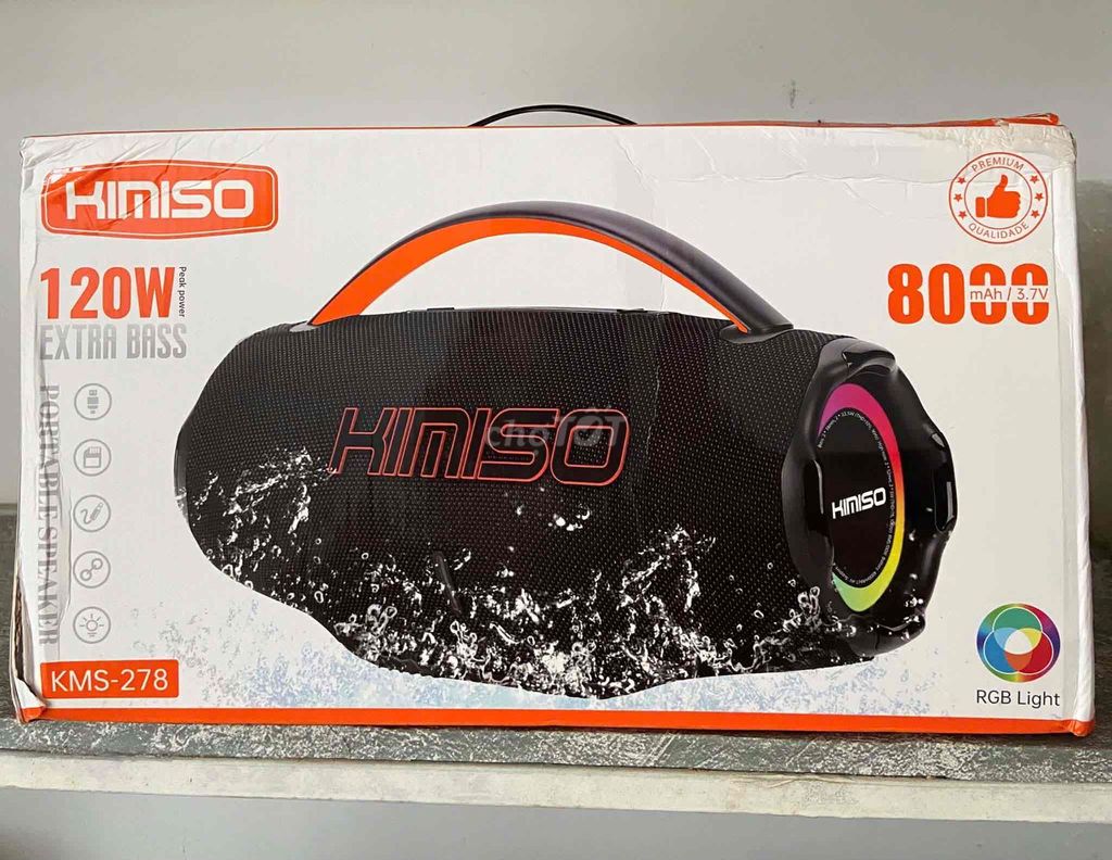 Loa di động KIMISO KMS-278 120W RGB Light. Mua bán Tivi, Âm thanh tại Quận Sơn Trà Đà Nẵng được đăng bởi Võ ngọc đức phước hình 1