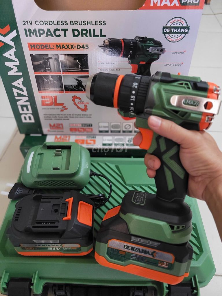 Máy khoan pin BENZA MAXX BZM-D45. Mua bán Đồ chuyên dụng, Giống nuôi trồng tại Quận Tân Bình Tp Hồ Chí Minh được đăng bởi Trung An  hình 1