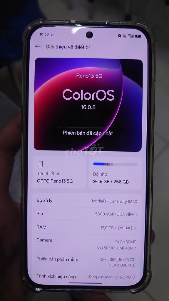 Oppo Reno 13 5G Tím 256GB. Mua bán Điện thoại tại Thành phố Mỹ Tho Tiền Giang được đăng bởi 2003tan hình 1