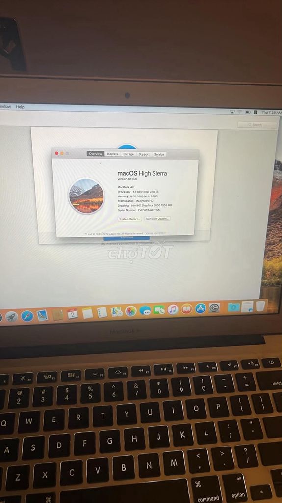 Apple MacBook Air 2017 8GB/256GB Bạc. Mua bán Laptop tại Quận Nam Từ Liêm Hà Nội được đăng bởi Lê Hồng Thái hình 1