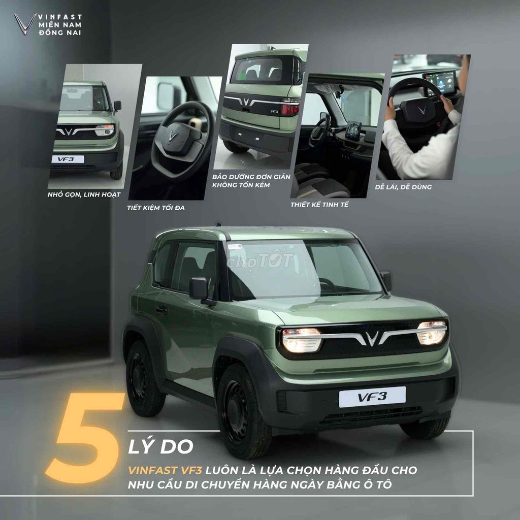 VF3 TRẢ TRƯỚC 40TR. CT CỌC XE NHẬN XE MÁY ĐIỆN. Mua bán Ô tô tại Thành phố Biên Hòa Đồng Nai được đăng bởi Phong hình 3