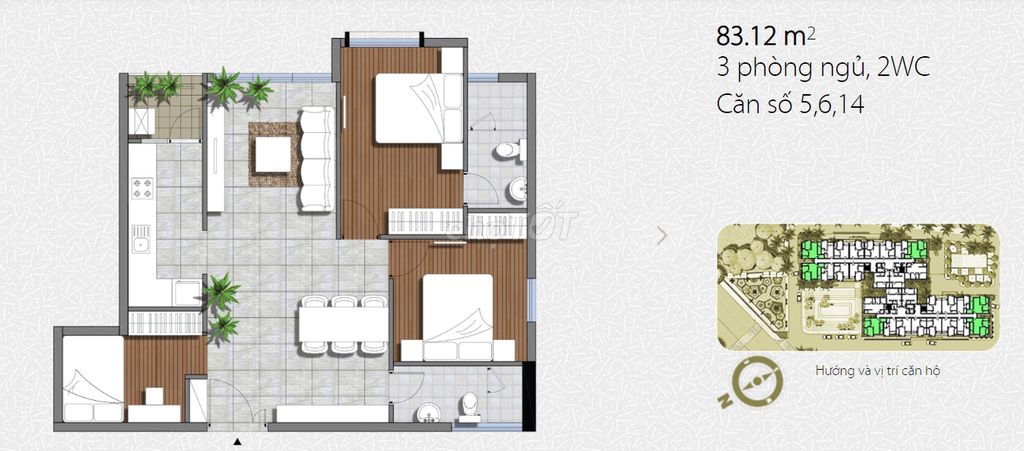 CĂN HỘ AN GIA GARDEN 83M² 3PN 2WC SỔ HỒNG Giá 3.75TỶ