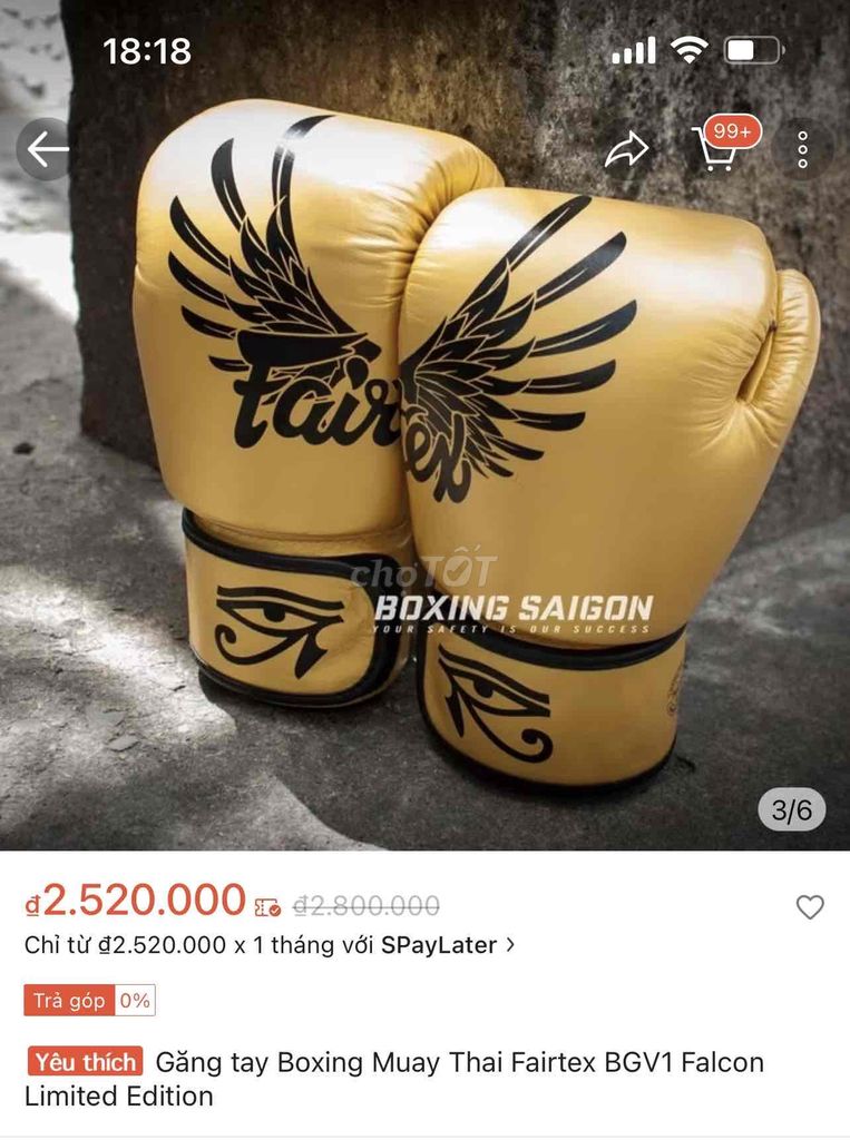 Thanh lý Găng Boxing Fairtex BGV1 Limited 98% 16oz. Mua bán Đồ thể thao, Dã ngoại tại Quận Hoàn Kiếm Hà Nội được đăng bởi Tranv hình 3