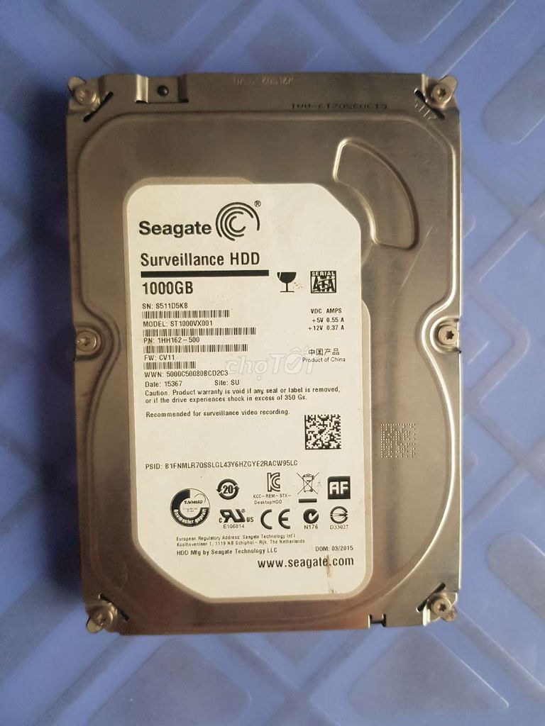 Ổ cứng pc 1000gb sức khỏe 60%, thanh lý.