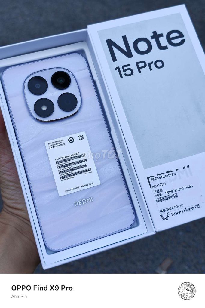 Xiaomi Redmi Note 15 Pro fullbox. Mua bán Điện thoại tại Quận Bình Tân Tp Hồ Chí Minh được đăng bởi Phạm Vôn hình 1